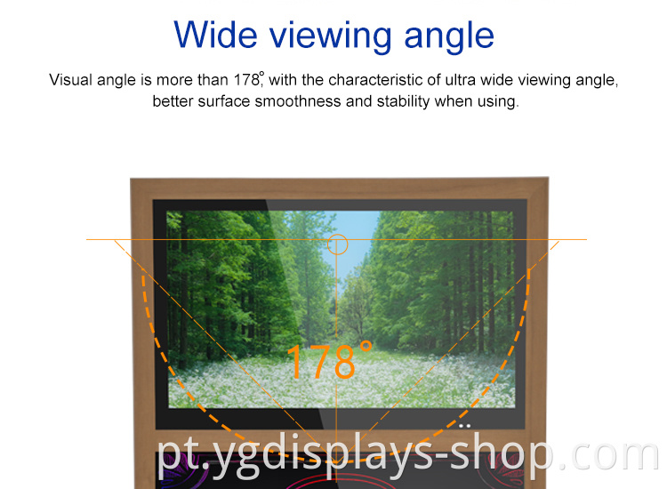 LCD signage display with lightweight frame